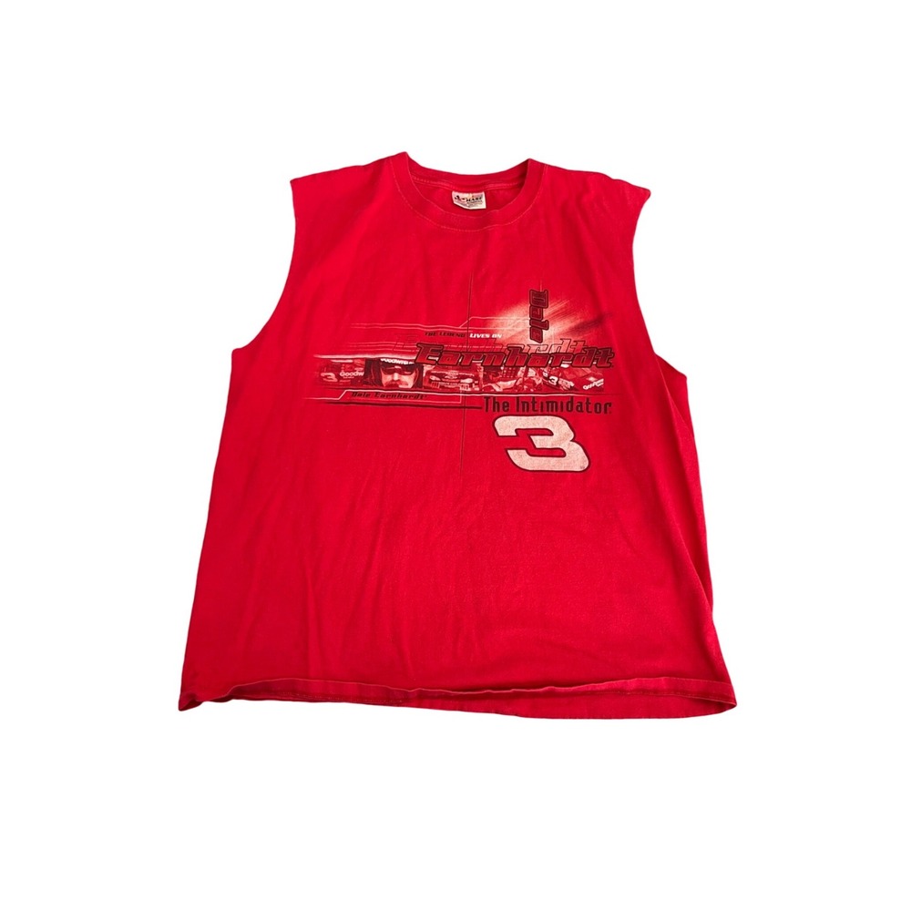 Vintage Dale Earnhardt NASCAR Chase Authentics Red Muscle Shirt XL Large #3 Tee